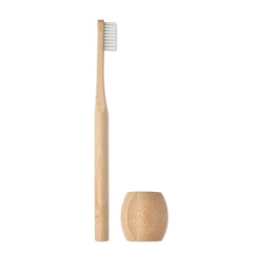 Bamboo toothbrush with stand - Image 2